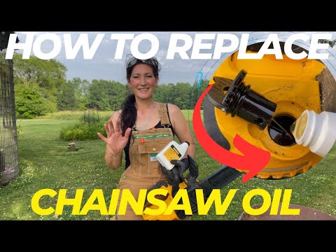 How to Refill Replace Bar and Chain Oil in your DeWalt Chainsaw Well