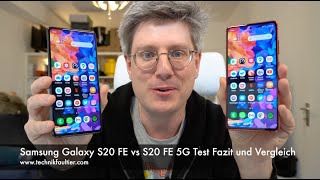 Samsung Galaxy S20 FE vs S20 FE 5G Test Fazit und Vergleich