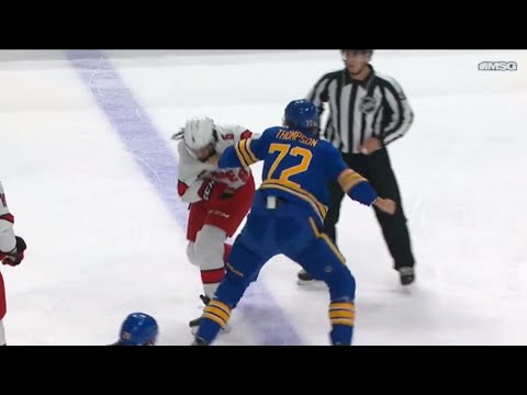 Tage Thompson And Jalen Chatfield Drop The Gloves