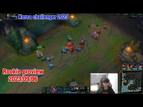 Rookie proview 2023/09/06 xerath oriana tristana mid Korea challenger | TES Rookie第一视角