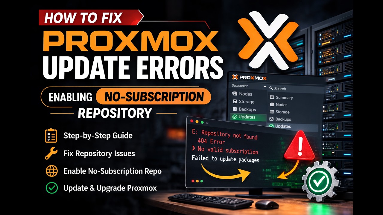 How to Fix Proxmox Update Errors: Enabling No-Subscription Repository