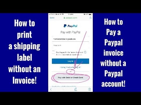 Part of a video titled Print a shipping label without an invoice + Pay a PayPal ... - YouTube