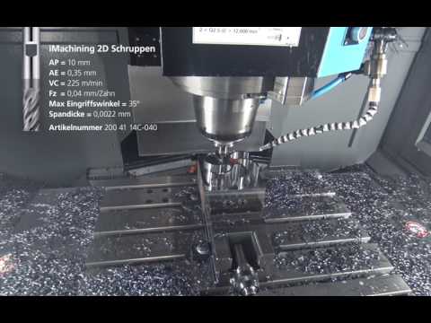 Trochoidales Fräsen mit Hachenbach TROCUT Werkzeugen und i-machining in 1.7225