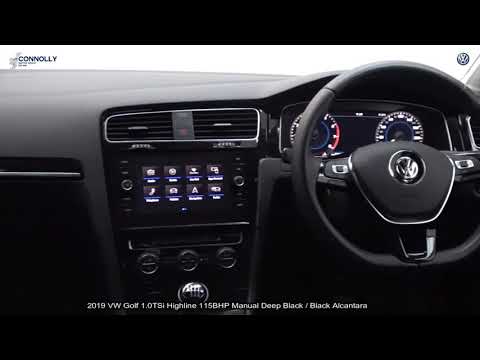 CMG VW SLIGO: 2019 VW Golf 1.0TSi Highline 115BHP Manual Deep Black / Black Alcantara 191D22431