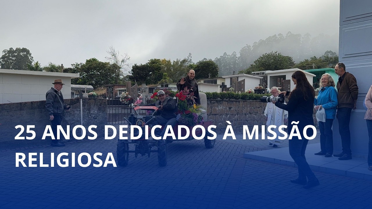 Frei que atua na Itália celebra 25 anos de sacerdócio na Valada Itoupava