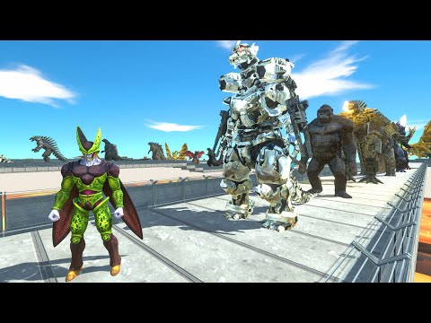 CELL vs GHIDORAH LAVA DEATH RUN - Animal Revolt Battle Simulator