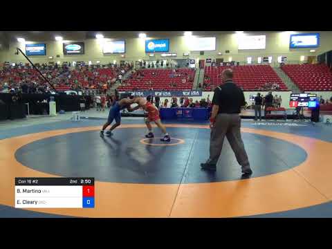 2018 Marine Corps US Open/UWW Junior Freestyle 79 Con 16 #2 - Brandon Martino (Vall) Vs. Elijah Cl