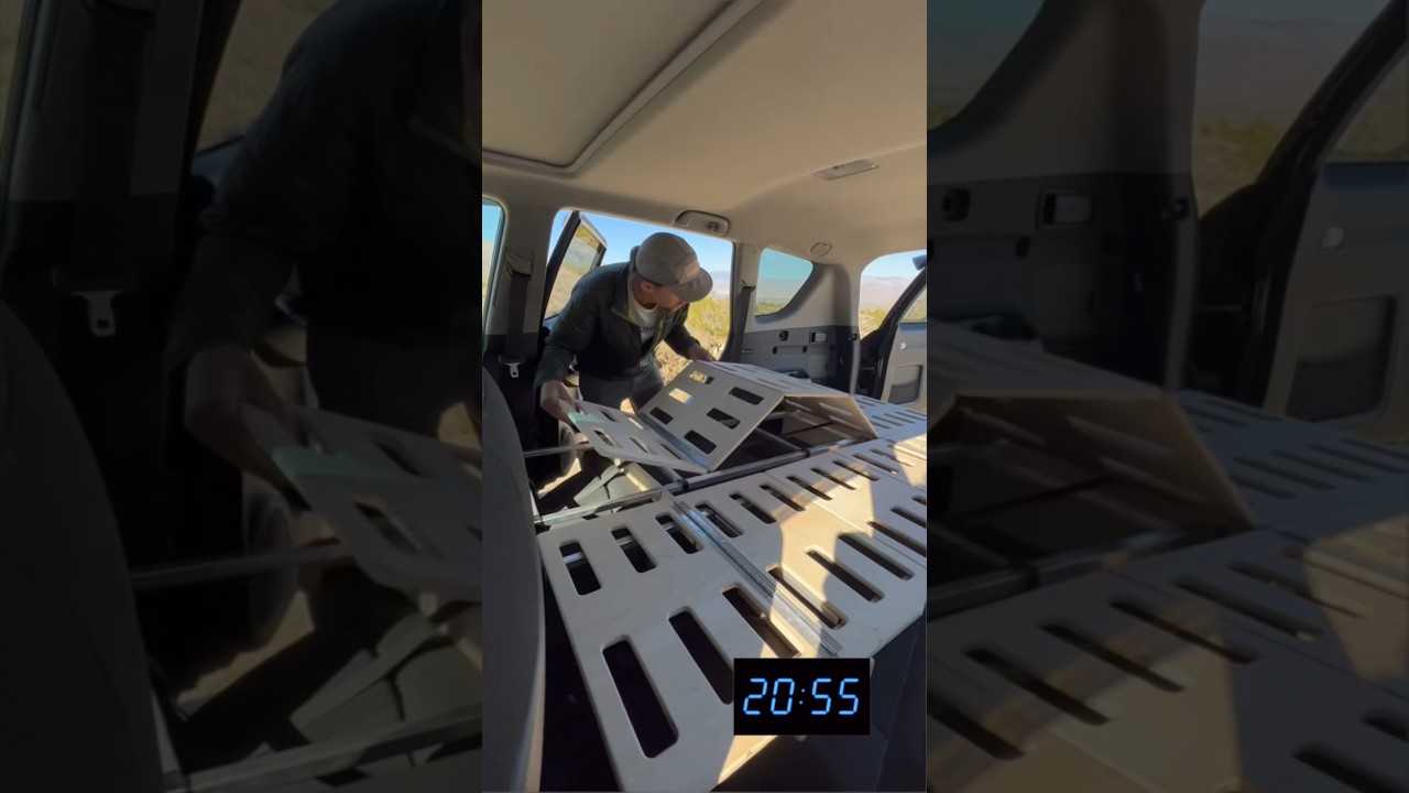 This Sleeping Platform Folds Into The Trunk #suvcamper