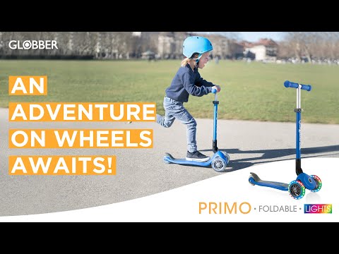 Самокат Globber Primo Foldable Lights 432-110 (розовый)