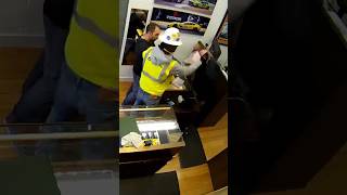Clipboard Check. Safety vest Check. Successful robbery Not quite. ⚠️