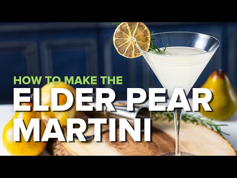 How to Make the Elder Pear Martini! A Delicious Pear Cocktail with Gin and St. Germain! 🍐