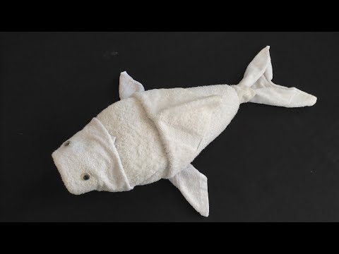 How to Make Dolphin Using Towel | Towel Folding design | Towel animals | Towel art | Towel origami