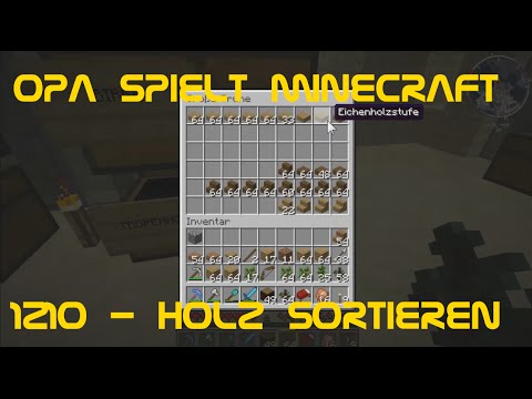 Opa spielt Minecraft 1210 - Holz sortieren