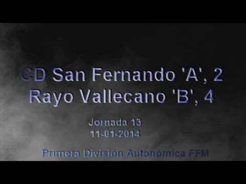 Cadete Sanfer A, Tmp 2013-14, J13, San Fernando 2-4 Rayo Vallecano 11-01-14