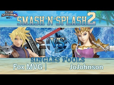 Smash'N'Splash 2  SINGLES POOLS - Fox MVG | Mew2King (Cloud) vs JoJohnson (Zelda)