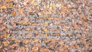 Gerard Manley Hopkins: Spring and Fall - to a young child