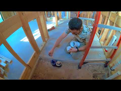 TOP OUT PLUMBING - HOW TO WORK ON AN OVER HEAD ROUGH.