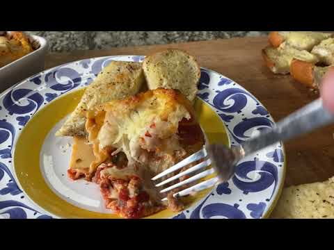 Smoked Lasagna & Roasted Garlic Bread