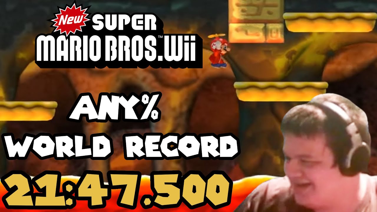 Any% World Record Speedrun 21:47.500 (New Super Mario Bros. Wii)