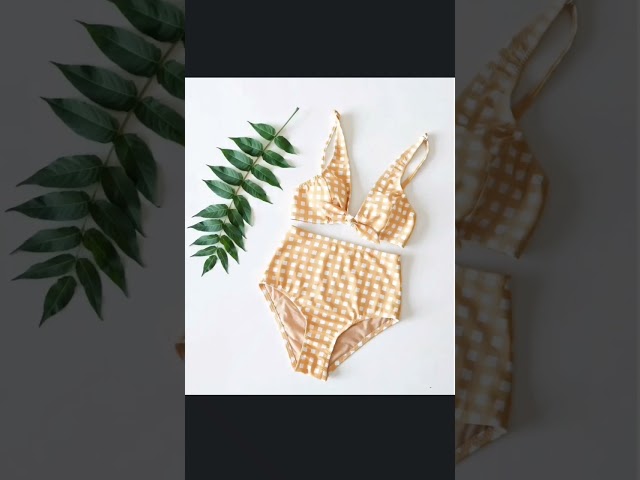 Vídeo relacionado con WAZHAKU Pantalones de bikini para mujer, cintura alta, color negro, retro, acanalado, bañador, bikini, pantalones de baño, bragas clásicas, parte inferior de bikini para mujer, R azul., L