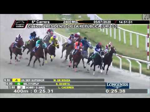 05/07/2020– Hipódromo Maroñas – Carr 6 – GRAN PREMIO PRESIDENTE DE LA REPÚBLICA (URU G3)