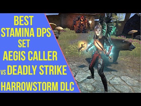 ESO Harrowstorm Best Stamina DPS Set - Aegis Caller vs Deadly Strike | Harrowstorm PTS