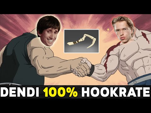 When Legends meet in Dota 2 - Dendi Pudge 100% Hookrate with Topson