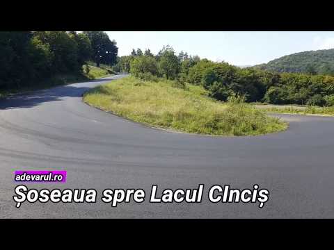 Serpentinele spre Lacul Cincis drum asfaltat