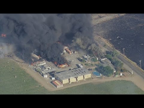 Explosion at California fireworks site sets off massive fire