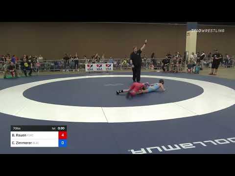 70 Lbs Rr Rnd 2 - Brooklyn Rauen, Force Elite Wrestling Club Vs Charlotte Zimmerer, Black Fox Wres