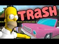 Can You Beat The Simpsons Hit Run With The WORST Car