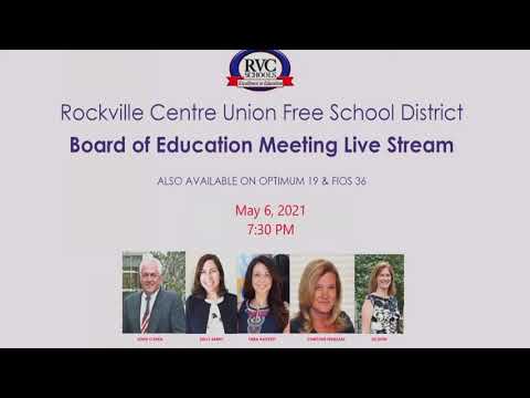 BOARD OF EDUCATION REGULAR MEETING & BUDGET HEARING THURSDAY, MAY 6 2021