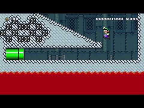 Bowser's volcano castle by Schabi - Super Mario Maker 2 - No Commentary 1bu