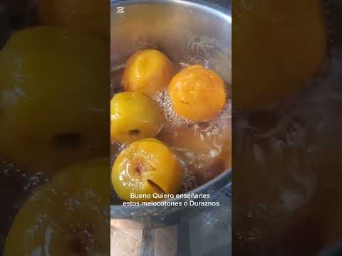 Cómo hacer duraznos en almíbar.