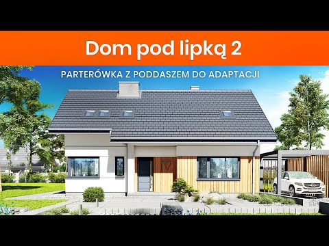 Dom pod lipką 2 – Parterówka z poddaszem do adaptacji I ARCHON+ Projekty Domów #dom #projektdomu