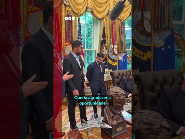 Trump recebeu o lutador brasileiro Poatan na Casa Branca antes de encontro com Lula
