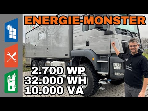 DAS ENERGIE-MONSTER | MAN TGS 6x6 | Autarkpaket im Expeditionsmobil