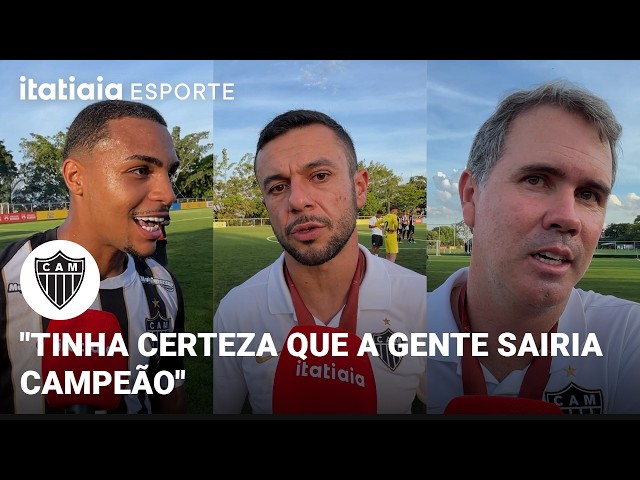 JOGADORES E COMISSÃO DO ATLÉTICO REAGEM A QUEBRA DE JEJUM E TÍTULO DO MINEIRO SUB-20