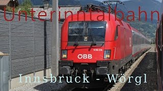 preview picture of video 'Führerstandsmitfahrt (Neue) Unterinntalbahn Innsbruck - Wörgl [HD] - Cab Ride - ÖBB 1116'