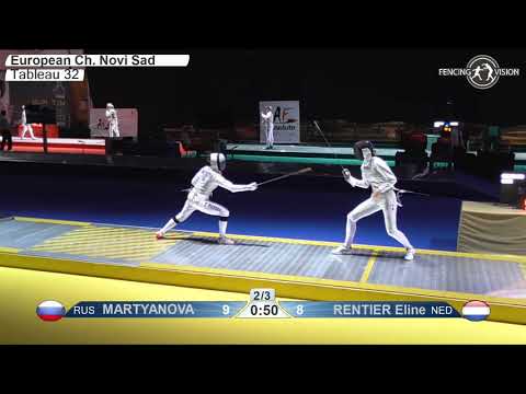 2018 T32 02 F F Individual Novi Sad SRB European Championships YELLOW RENTIER NED vs MARTYANOVA RUS