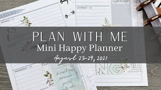 Plan with Me | Mini Happy Planner | August 23-29, 2021 #happyplanner #planwithme