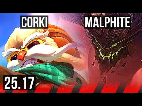CORKI vs MALPHITE (TOP) | KR Grandmaster | 25.17