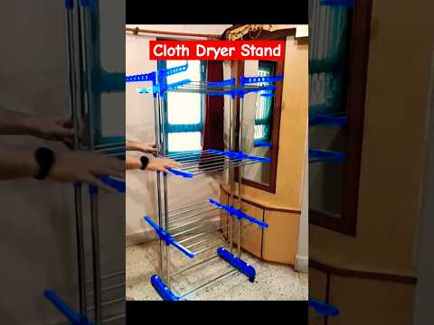 Multicolor stainless steel 3 layer cloth drying stand, 24 ha...