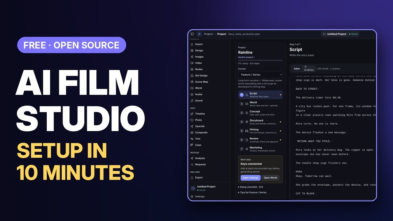 Free Open-Source AI Video Editor – Setup & First Project in 10 Minutes