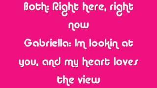 High school musical 3 - right here right now with lyrics