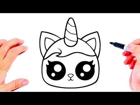 Dessin facile | comment dessiner licorne kawaii | Dessin kawaii | Dessins facile a faire