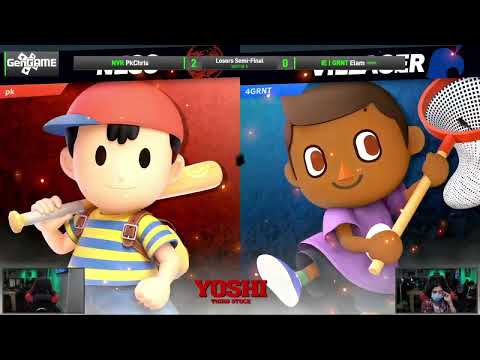 Elam (Villager) vs PkChris (Ness) | Yoshi: Third Stock Losers Semi-Final