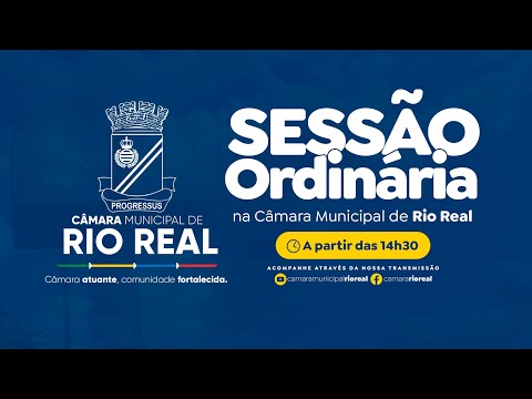 Sessão Ordinária 11/03/2026 | Câmara Municipal de Rio Real
