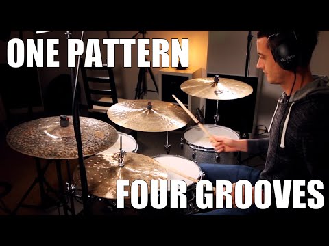 One Pattern, Four Grooves in less than a Minute  - Daily Drum Lesson