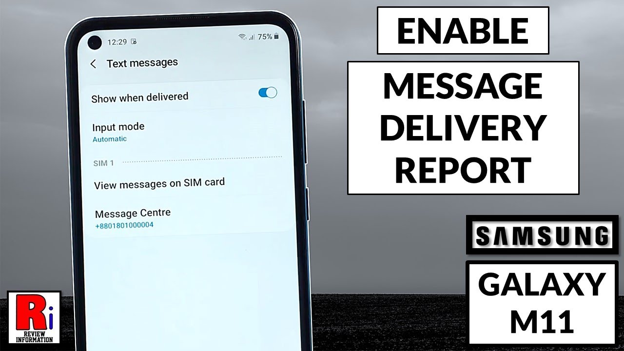 How to Enable Message Delivery Report on Samsung Galaxy M11
